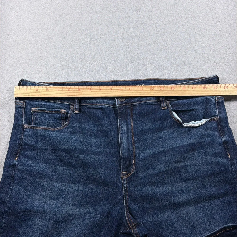 American Eagle Skinny Kick Jeans Women 20 Hi Rise Slim Fit Dark Blue Casual - Picture 9 of 12